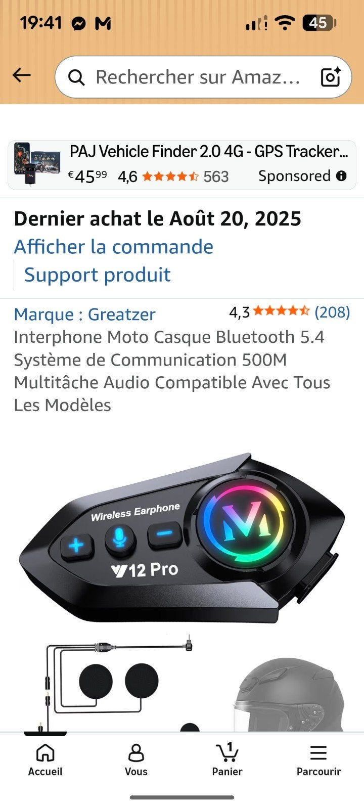 Intercom moto bluetooth, Motoren, Accessoires | Overige, Ophalen of Verzenden