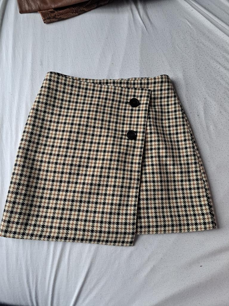 Korte omslagrok print, Kleding | Dames, Rokken, Ophalen, Maat 36 (S), Boven de knie