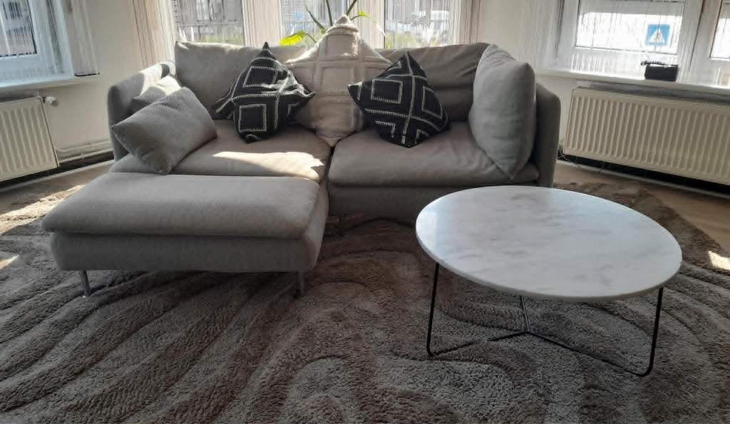 zetel met chaise longue, Ophalen, Gebruikt, 150 tot 200 cm, Tweepersoons