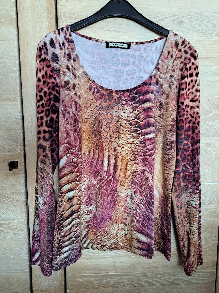 Angelo Marani Top met Dierenprint - Maat 40, Kleding | Dames, Maat 38/40 (M), Angelo Marani, Nieuw, Ophalen of Verzenden