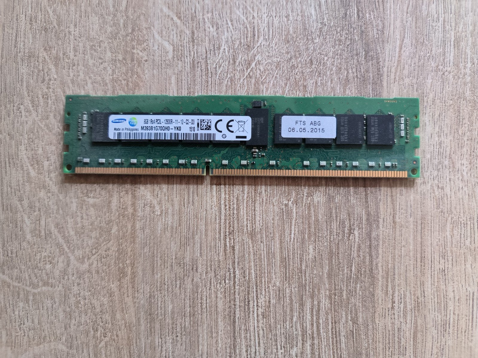 1x8gb ddr3-1600mhz ECC samsung ram, Computers en Software, RAM geheugen, Gebruikt, 8 GB, DDR3, Ophalen of Verzenden