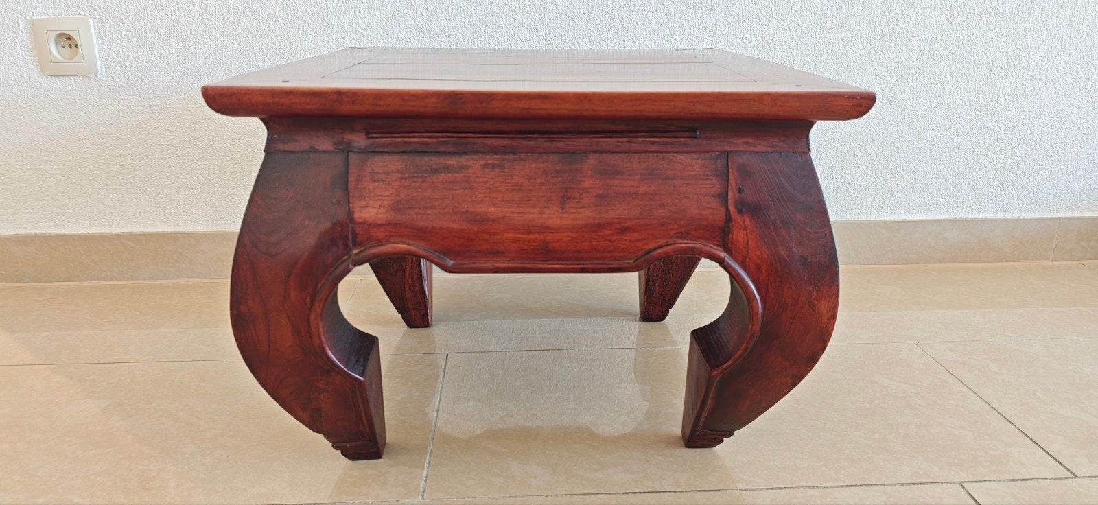 Massief houten opiumtafel (50x50 cm) – nieuwstaat!, Ophalen, Minder dan 45 cm, Minder dan 55 cm, Vierkant
