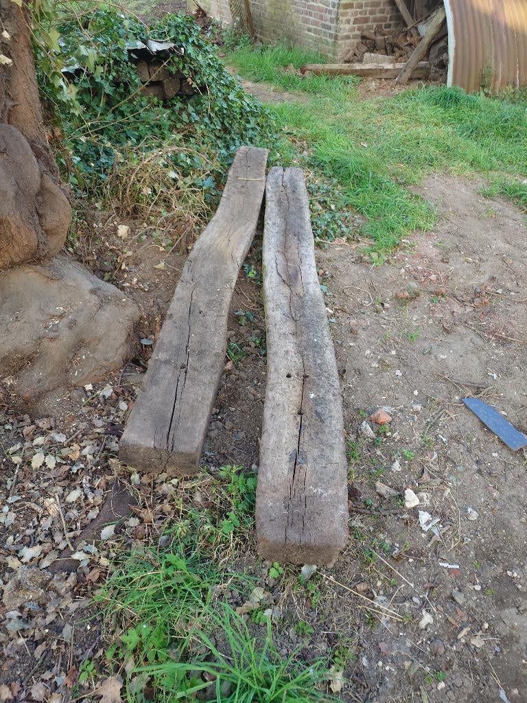 Partij oude treinbielzen / authentieke houten bielzen, Ophalen, Hout