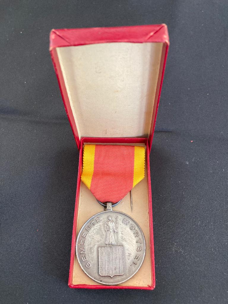 Medaille gemeente Mortsel Markt, Ophalen of Verzenden