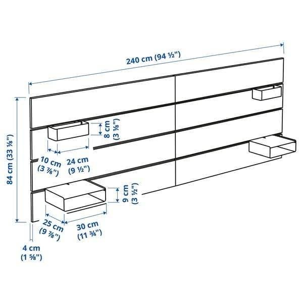 Tête de lit Nordli Ikea, Maison & Meubles, Chambre à coucher | Lits, Comme neuf, Autres dimensions, Deux personnes, Enlèvement