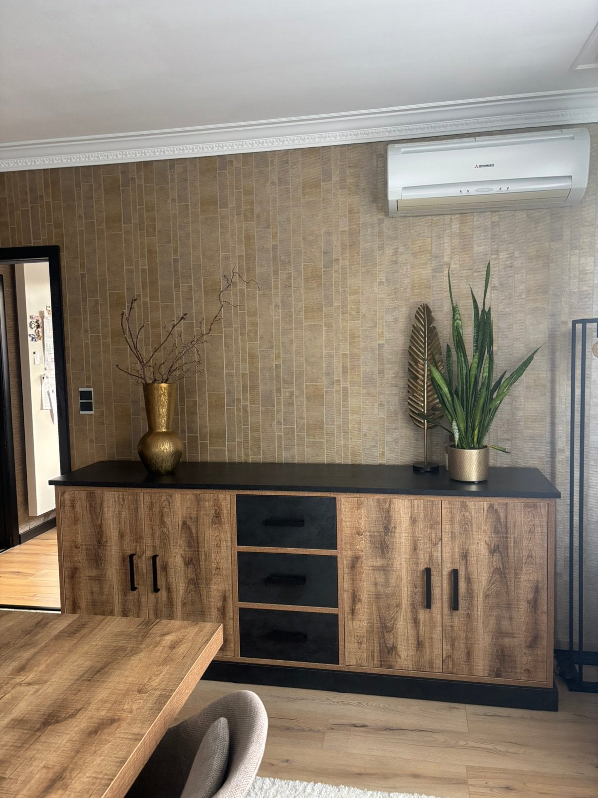 Dressoir en vitrinekast, 25 à 50 cm, 150 à 200 cm, Comme neuf, Verre