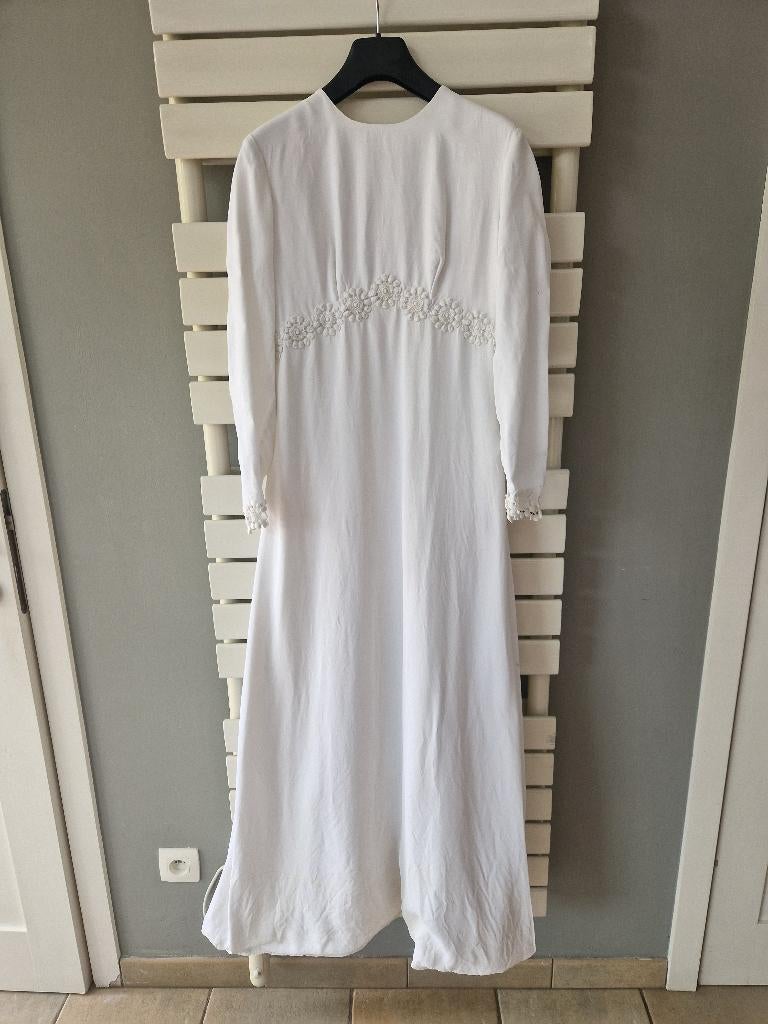 Robe de mariée., Enlèvement, Porté, Blanc, Robe de mariée