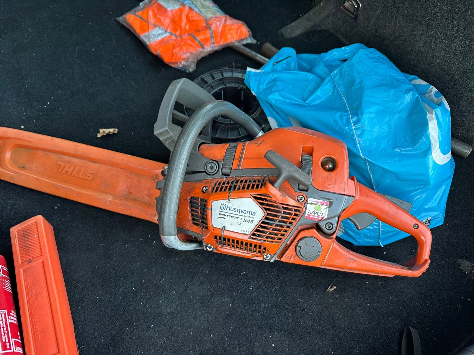 Kettingzaag en verticuteermachine, Doe-het-zelf en Bouw, Ophalen, Zo goed als nieuw, Kettingzaag