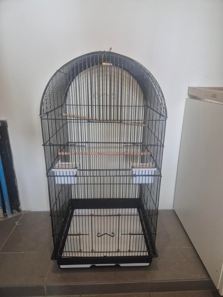 Complete vogelkooi inclusief 2 leuke Zebravinken, Dieren en Toebehoren, Ophalen, Vogelkooi
