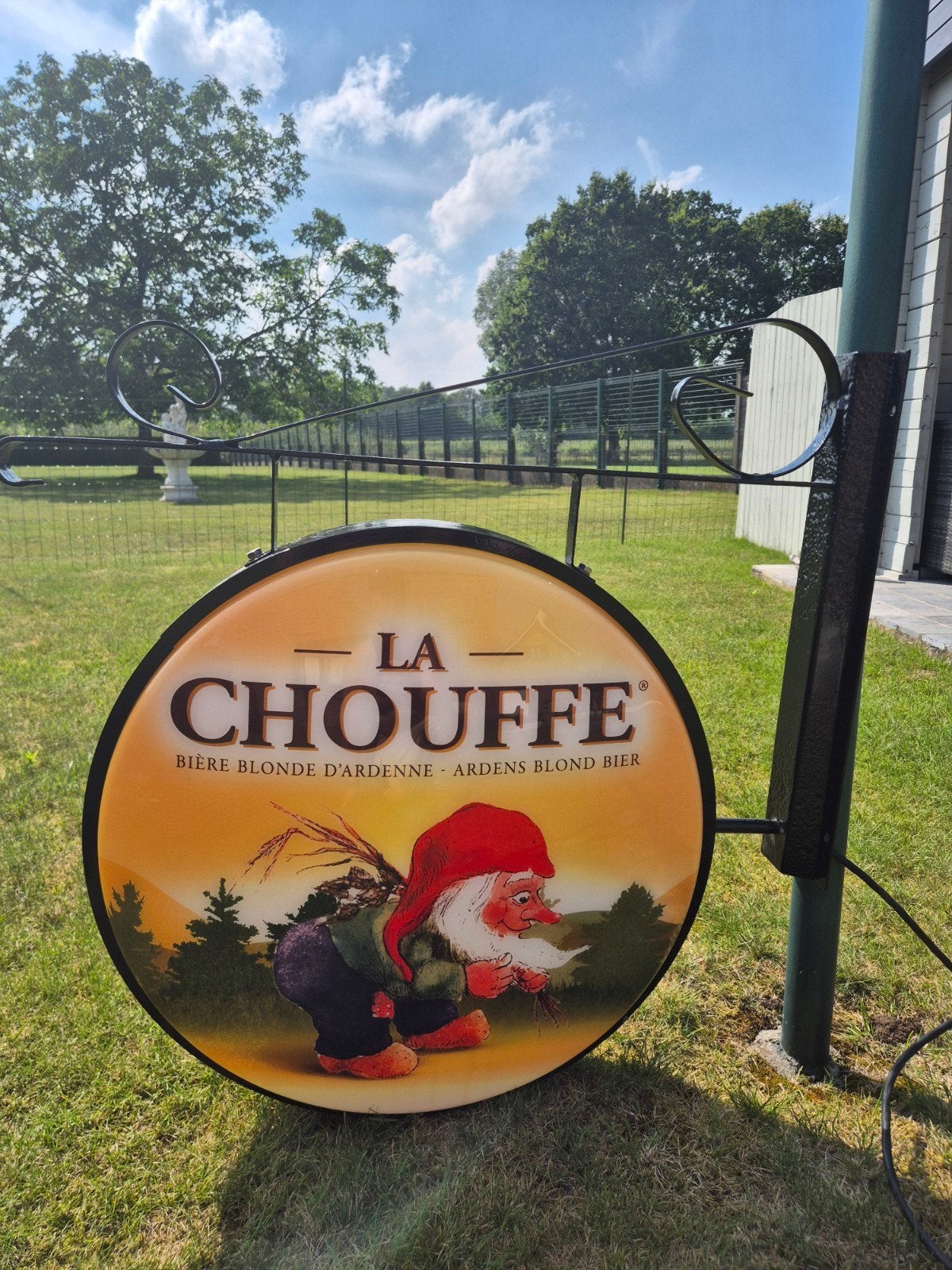 La Chouffe  lichtreclame dubbelzijdig in perfecte staat!, Ophalen