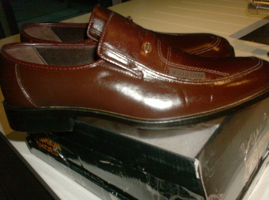 mooie lederen schoenen maat 43 nieuw, Vêtements | Hommes, Chaussures, Neuf, Enlèvement ou Envoi, Espadrilles et Mocassins, Brun