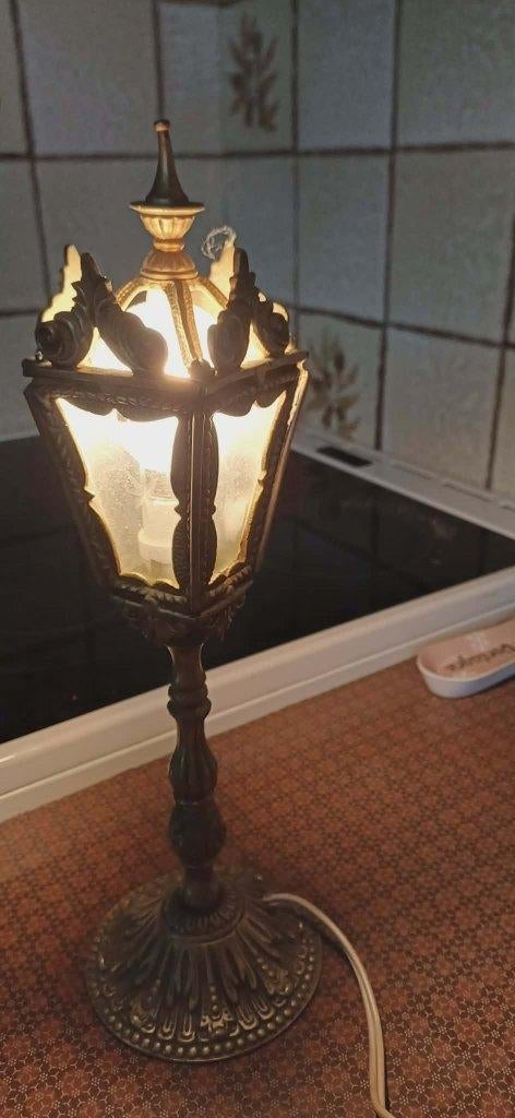 Lampe de table vintage modèle réverbère, Enlèvement, Utilisé