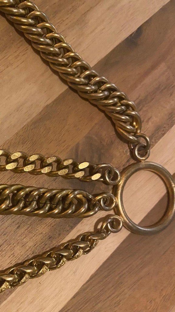 Laurèl vintage ketting en heupketting, Handtassen en Accessoires, Kettingen, Gebruikt, Overige materialen, Goud, Ophalen of Verzenden
