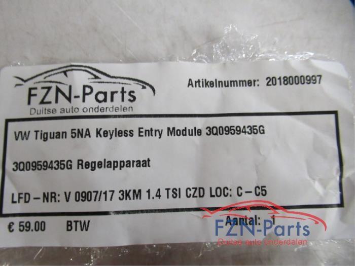 Module keyless vehicle Volkswagen Tiguan (22736413), Ophalen of Verzenden, Gebruikt