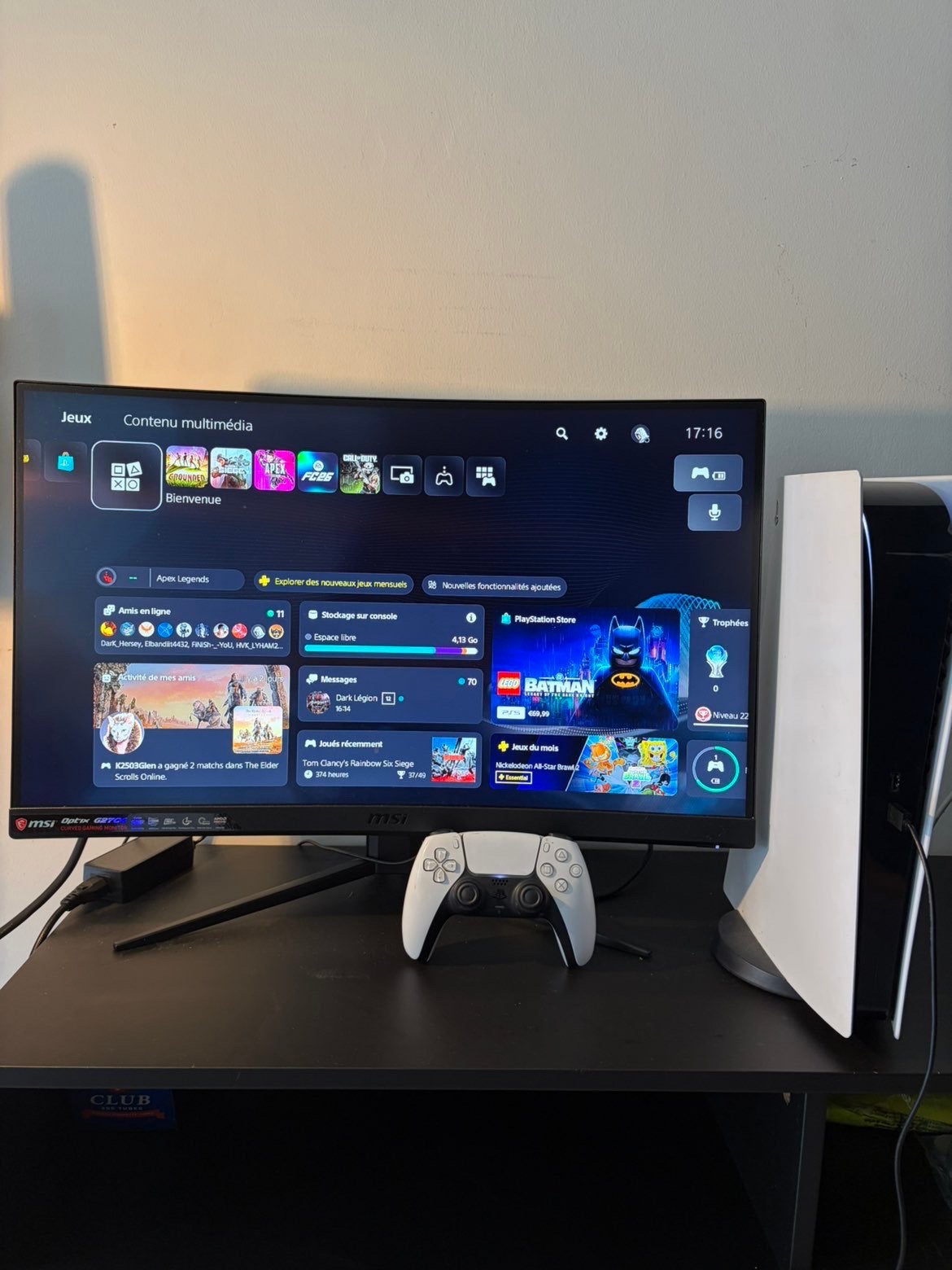Ps5 + ecran msi 165 hz, Enlèvement, Utilisé, Playstation 5