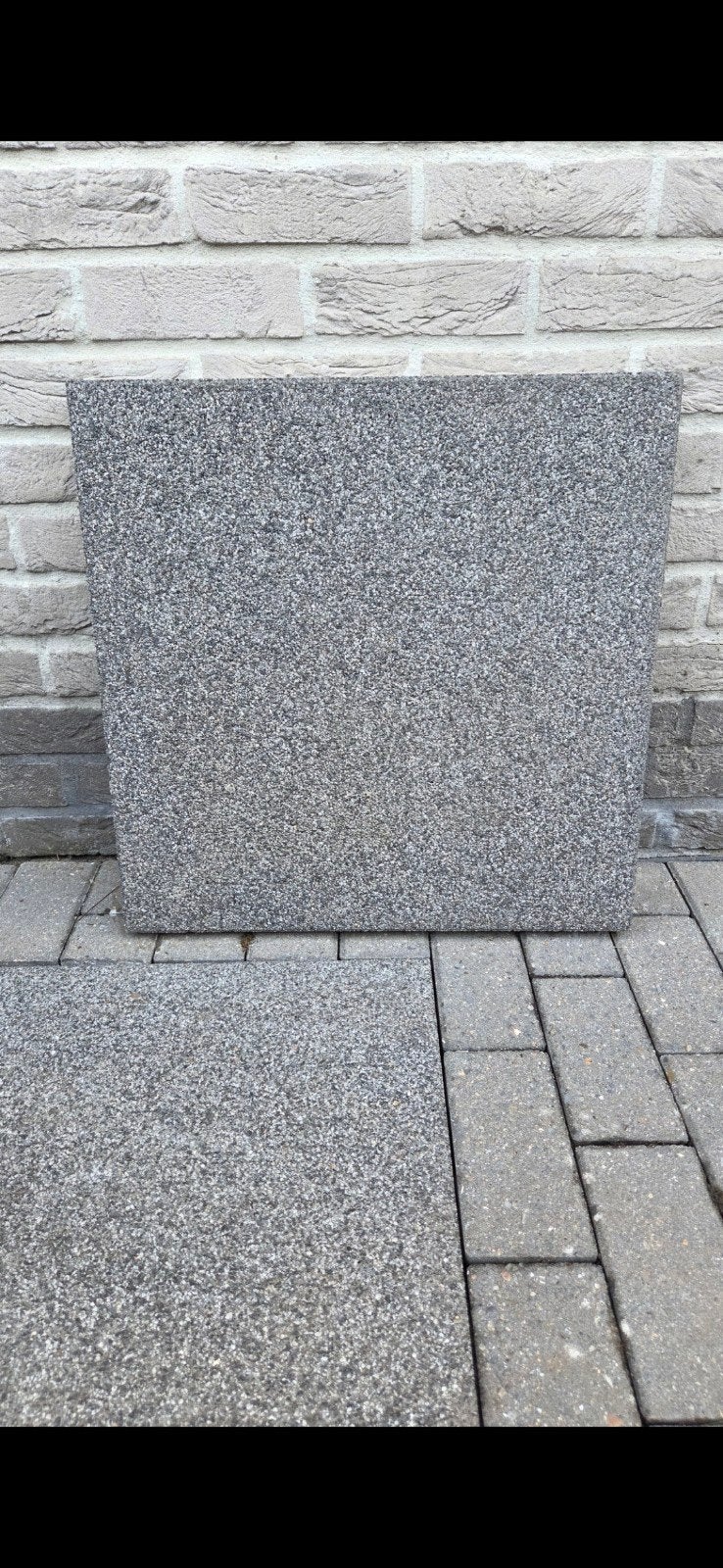 44 terrastegels 60x60x6 cm – Granietlook – Perfecte staat (1, Tuin en Terras, Ophalen, Zo goed als nieuw