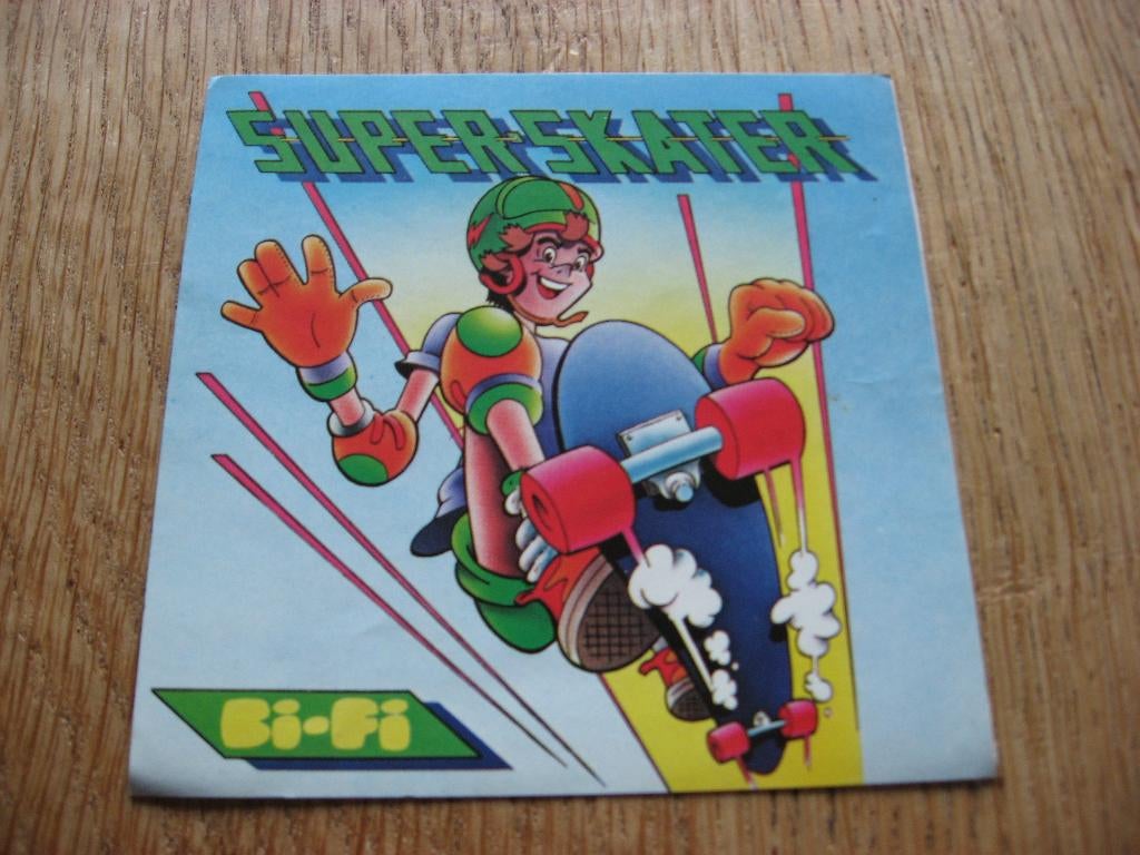 Sticker Super Skater Bi-Fi 1979 10 x 10 cm, Verzamelen, Ophalen of Verzenden, Nieuw, Sport