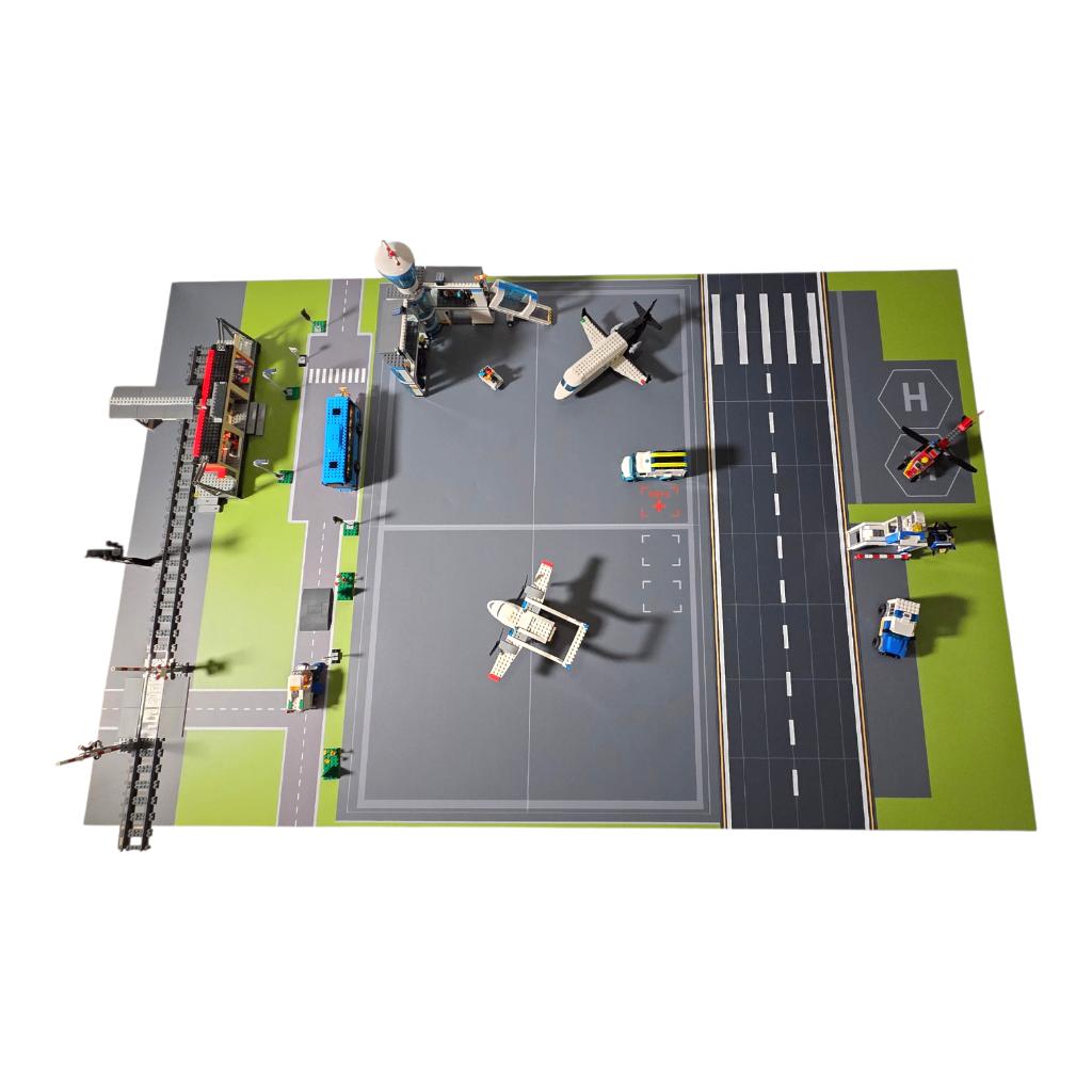 Lego luchthaven - XXL mat (200 x 130 cm) + alle items, City, Lego, Ophalen of Verzenden, Zo goed als nieuw