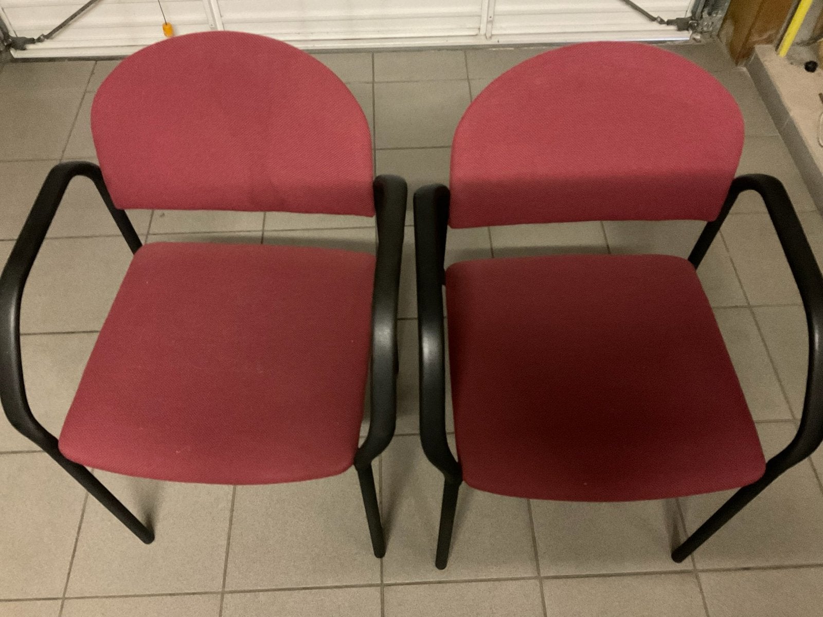 4 stoelen, Huis en Inrichting, Stoelen, Ophalen, Zo goed als nieuw, Rood, Vier