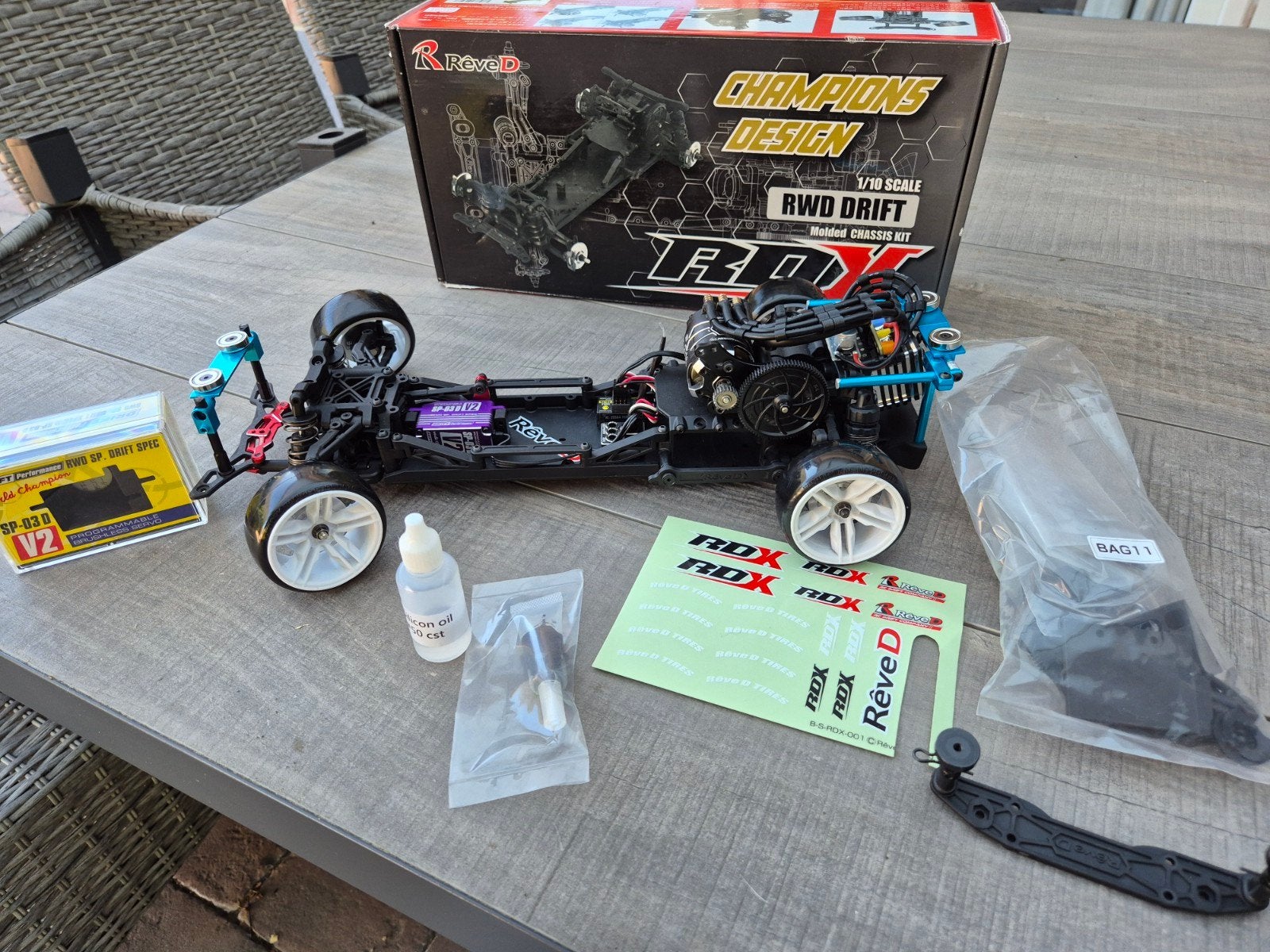 rc drift chassis ReveD rdx, Hobby & Loisirs créatifs, Enlèvement, Comme neuf, Échelle 1:10, Électro
