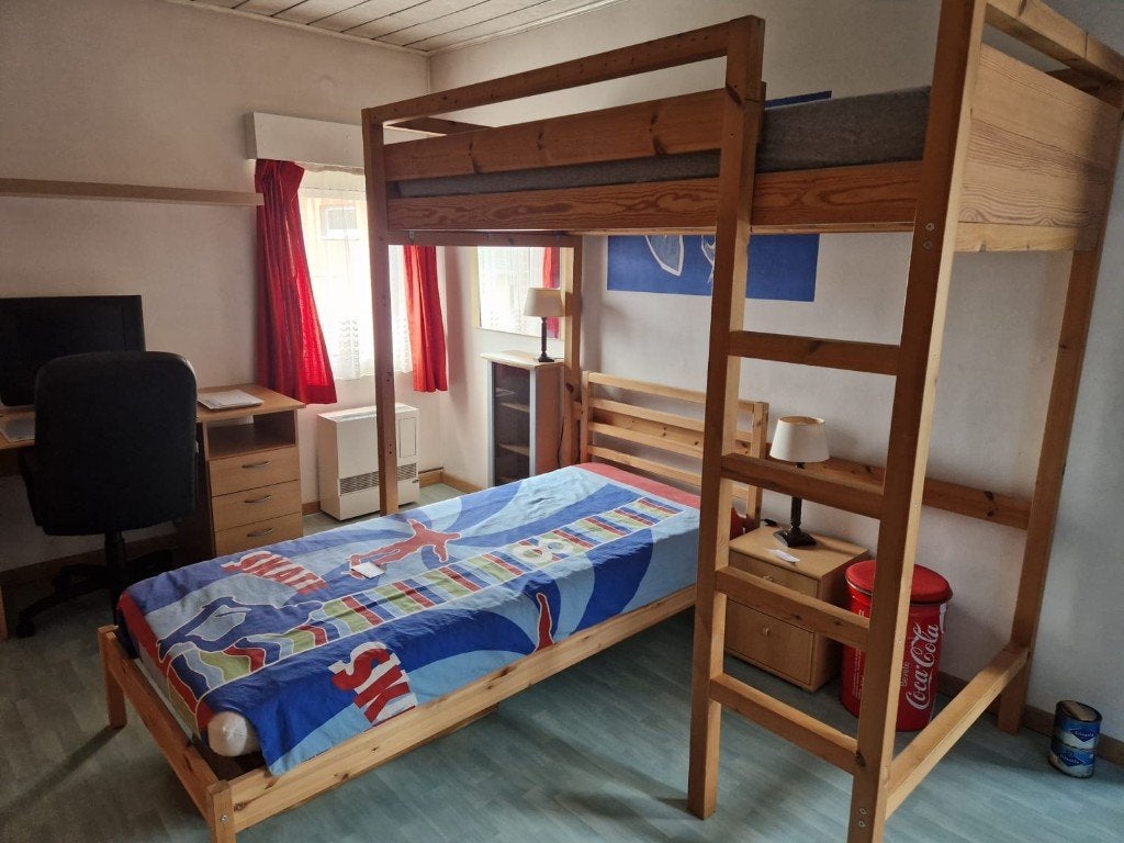 Hoogslaper volledig in hout - lattenbodem & matras optioneel, Maison & Meubles, Enlèvement, Utilisé, Une personne, Lit mezzanine