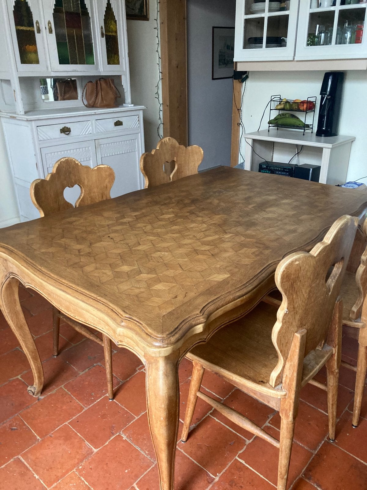 Eiken tafel, Ophalen, Gebruikt