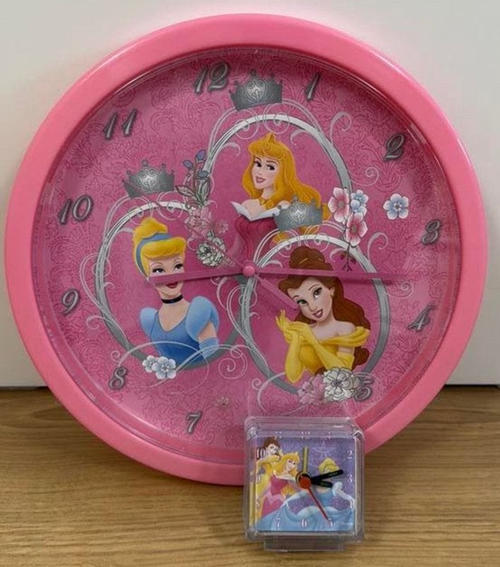 Klok prinsessen Disney, Ophalen of Verzenden, Zo goed als nieuw, Disney, Klok