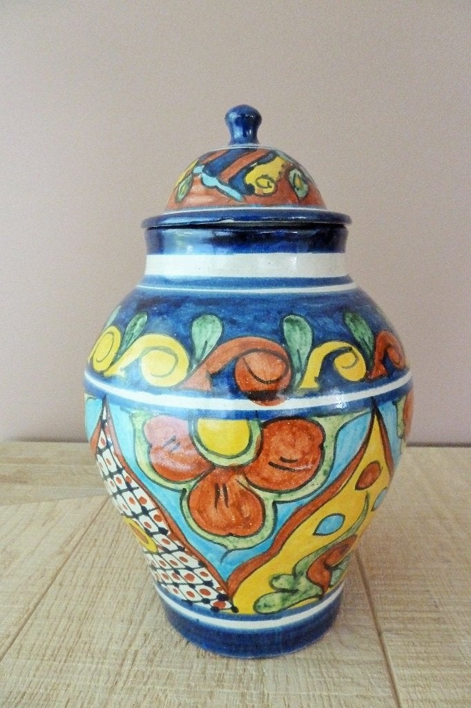Très Beau Vase en Céramique Artisanal MEXIQUE H. 26 cm. NEUF, Antiquités & Art, Enlèvement