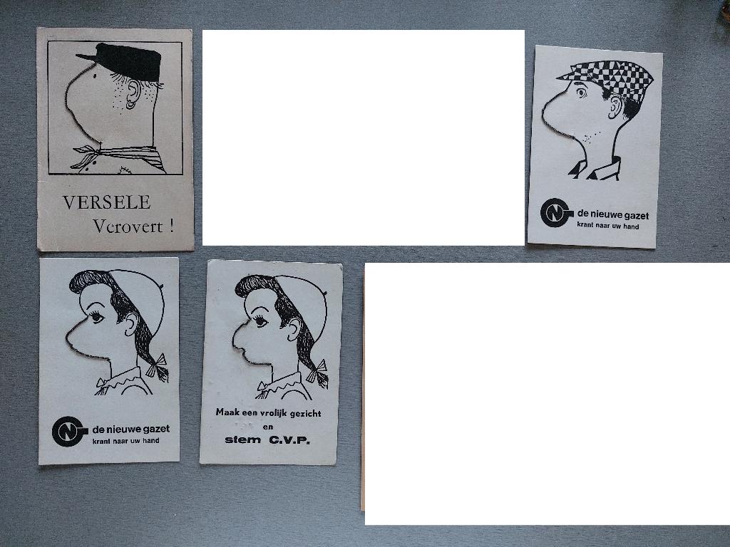 4 cartes anciennes publicitaire profil Mov-I-Graff publicité, Enlèvement ou Envoi, Comme neuf, Ustensile