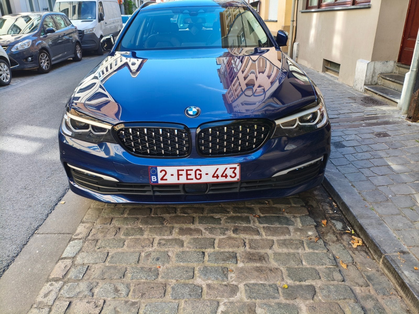 BMW 520i Touring - 91.800 km, Auto's, BMW, Automaat, Achterwielaandrijving, Blauw, Leder