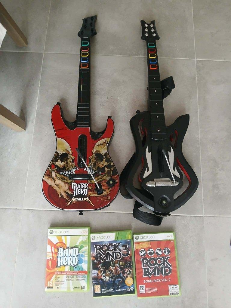 2 gitaren + 3 games, Games en Spelcomputers, Games | Xbox 360, Ophalen of Verzenden, Gebruikt