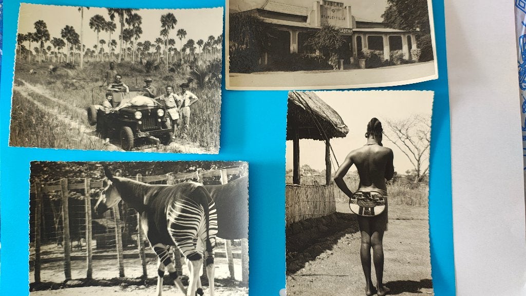 Jeune femme MANGBETU NEGBE 4 cartes postales Congo, Envoi, 1940 à 1960, Non affranchie, Hors Europe