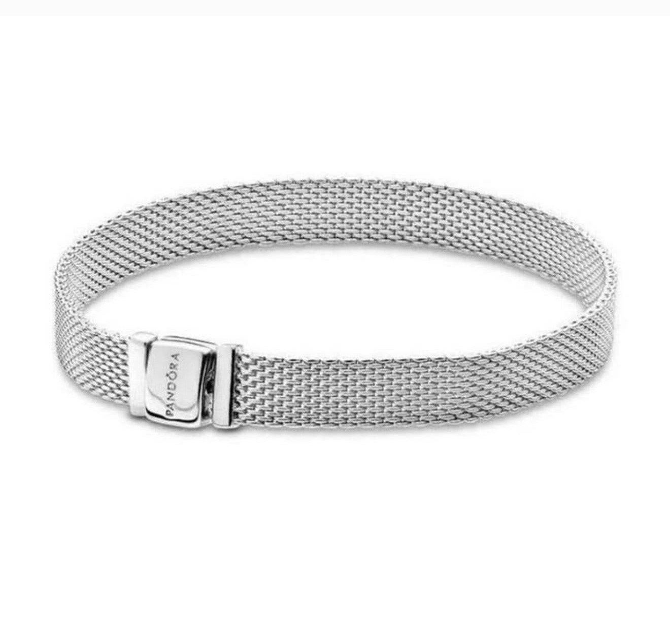 Pandora Reflexions Armband Mesh 597712 silver 925 zilver, Handtassen en Accessoires, Ophalen of Verzenden, Zo goed als nieuw, Zilver