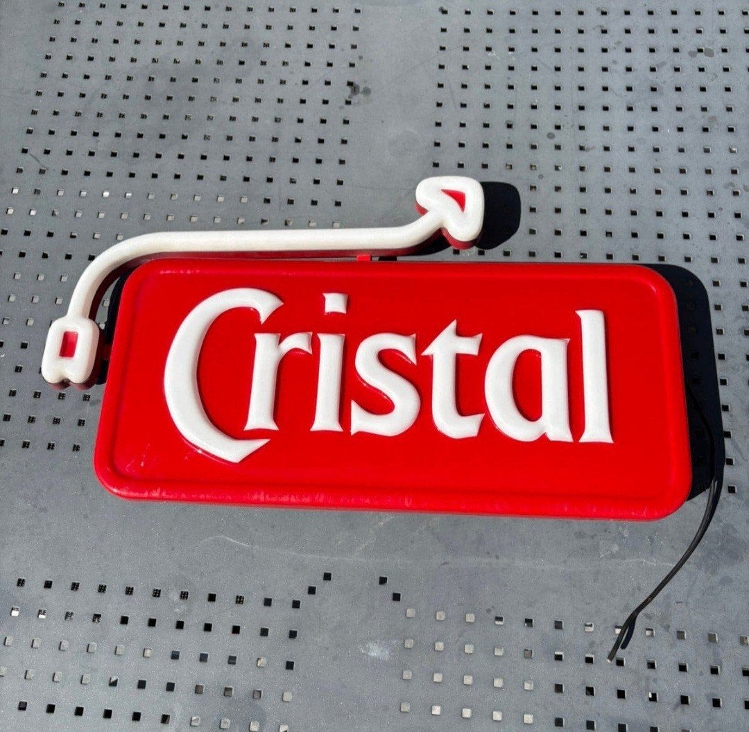 publicité en cristal, Enlèvement, Comme neuf, Table lumineuse ou lampe (néon)