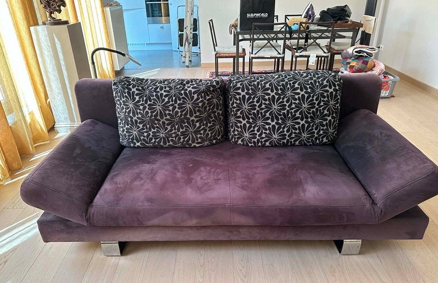 Slaapbank in Alcantara, Queen size, 140 cm, Enlèvement, Utilisé