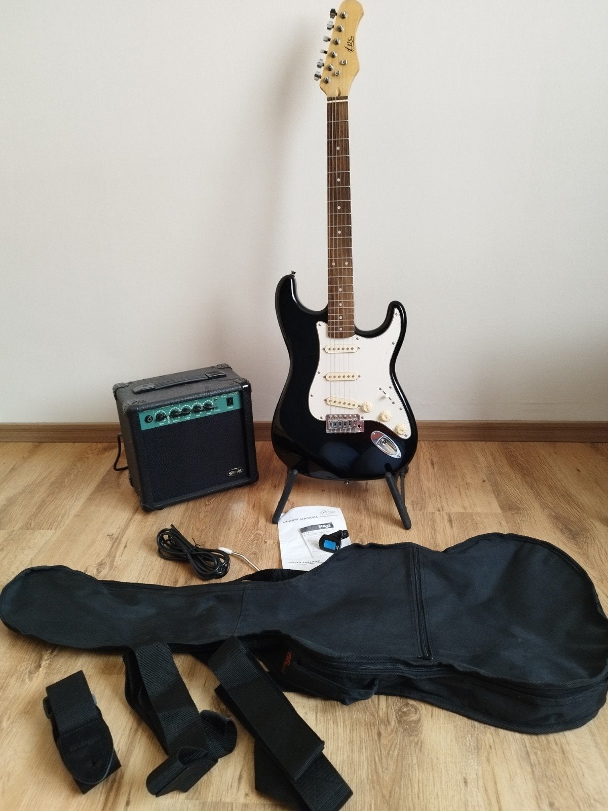 Electrische gitaar met toebehoren, Muziek en Instrumenten, Ophalen