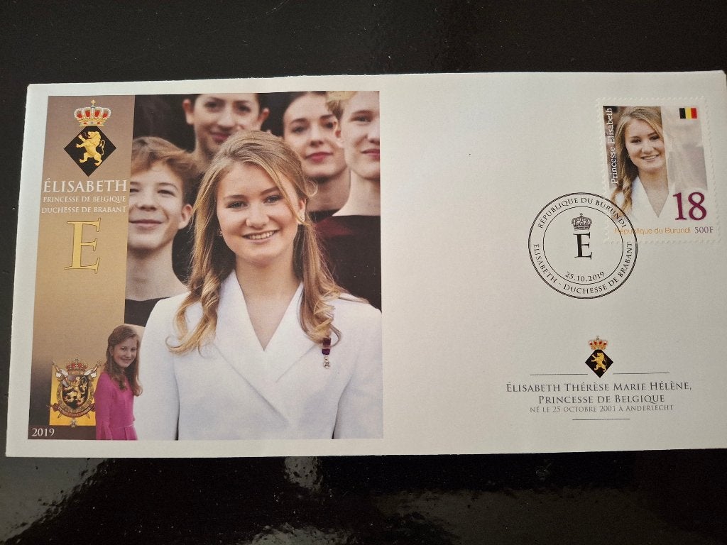 enveloppen met Princes Elisabeth, Verzenden, Zo goed als nieuw, Postzegel(s) of Munt(en)