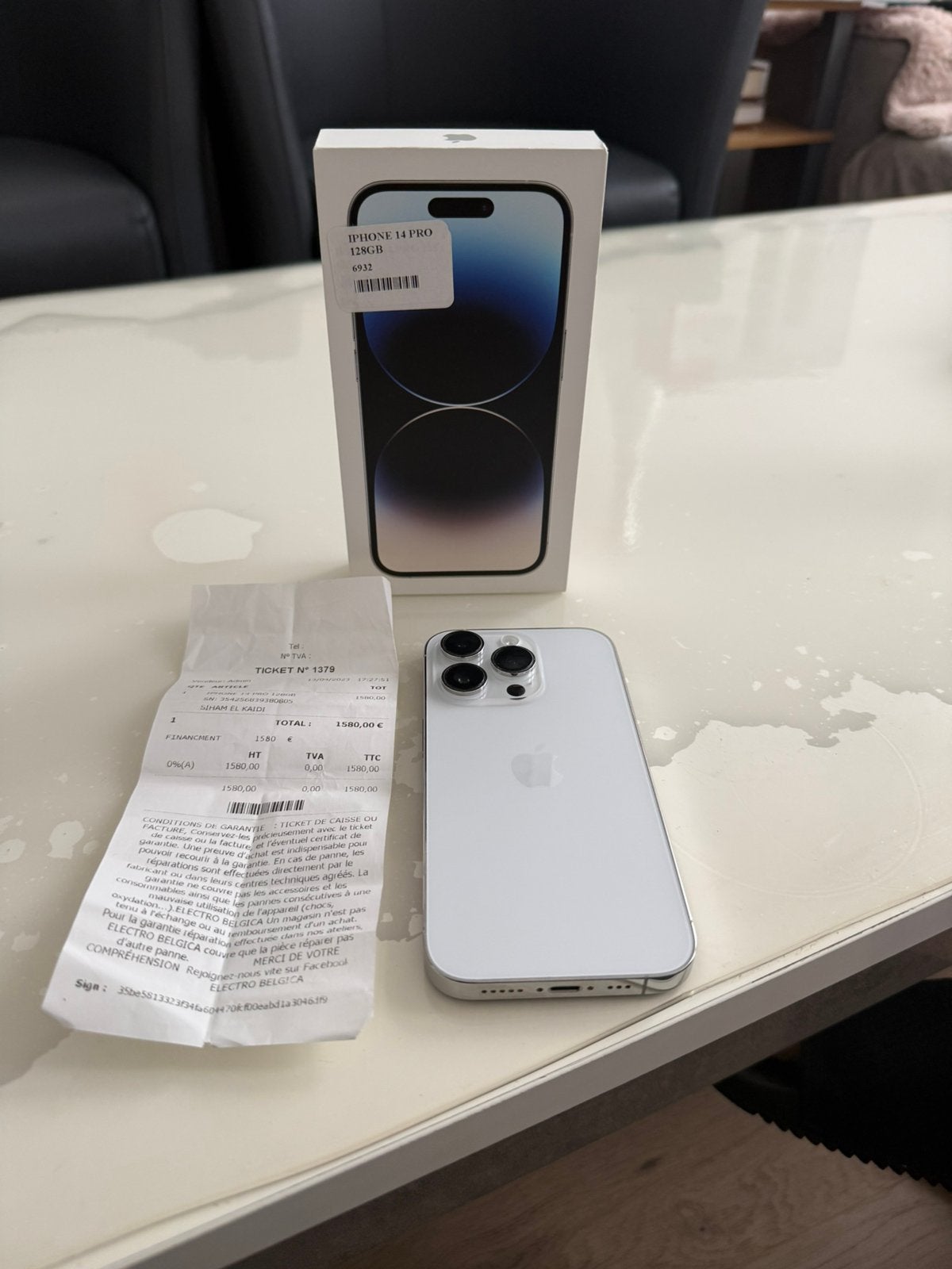 IPhone 14 pro, Télécoms, Téléphonie mobile | Apple iPhone, Enlèvement ou Envoi, Comme neuf, Blanc, IPhone 14