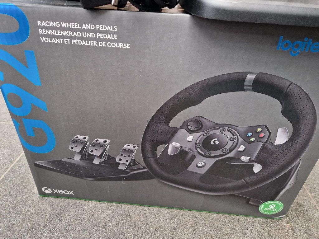 Logitech G920 Driving Force Racing Wheel + Pedalen, Volant de course, Retour de force, Comme neuf, Enlèvement