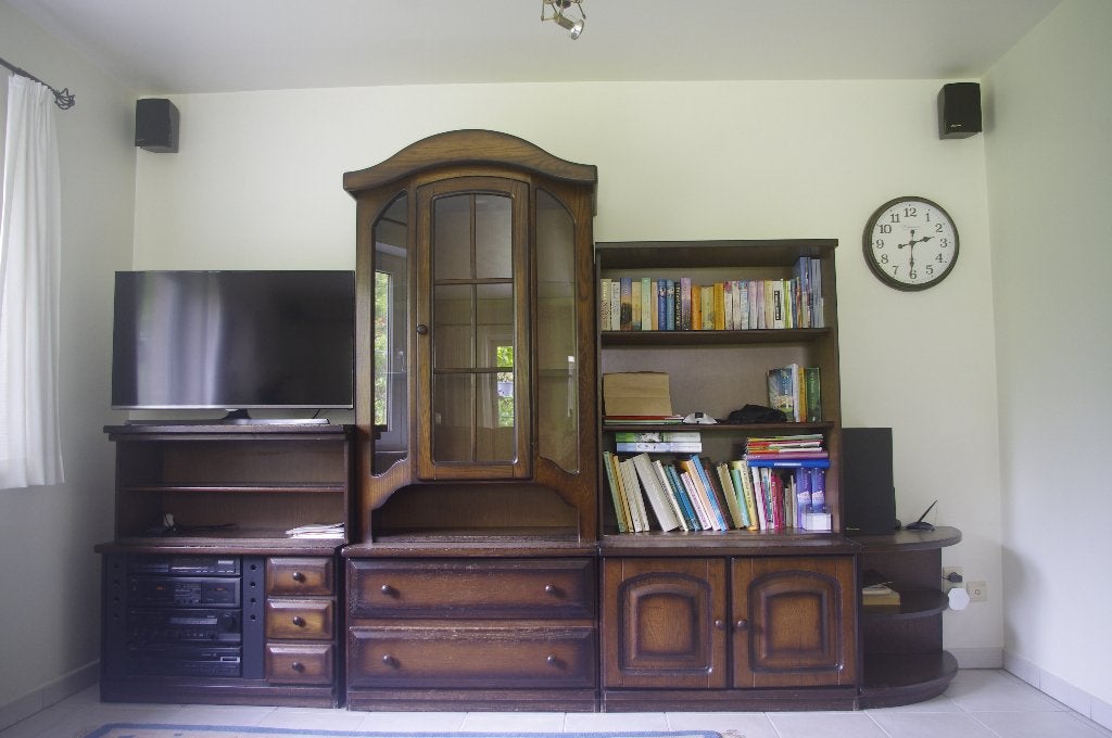 Wandkast eiken, Huis en Inrichting, Kasten | Wandmeubels, Ophalen, 250 tot 300 cm, Gebruikt, Met deur(en)