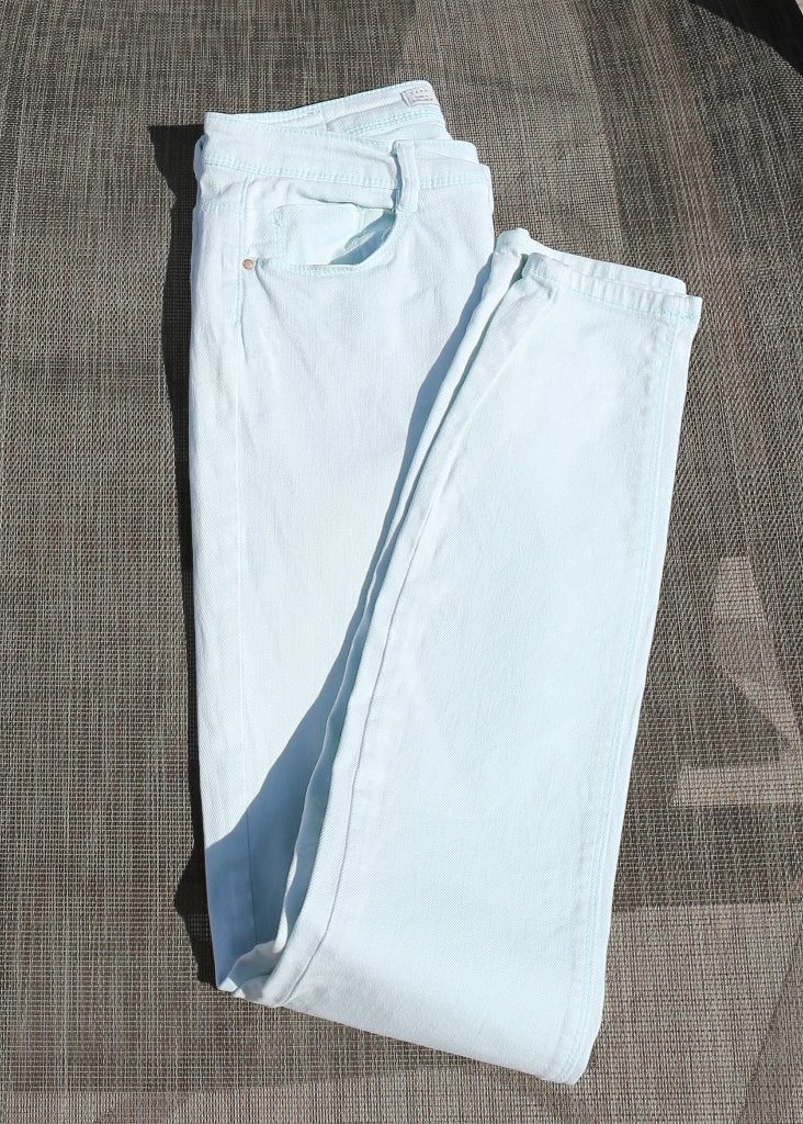 Zara 36 lichtgroene broek/jeans, Zara, Ophalen of Verzenden, Zo goed als nieuw, Maat 36 (S)