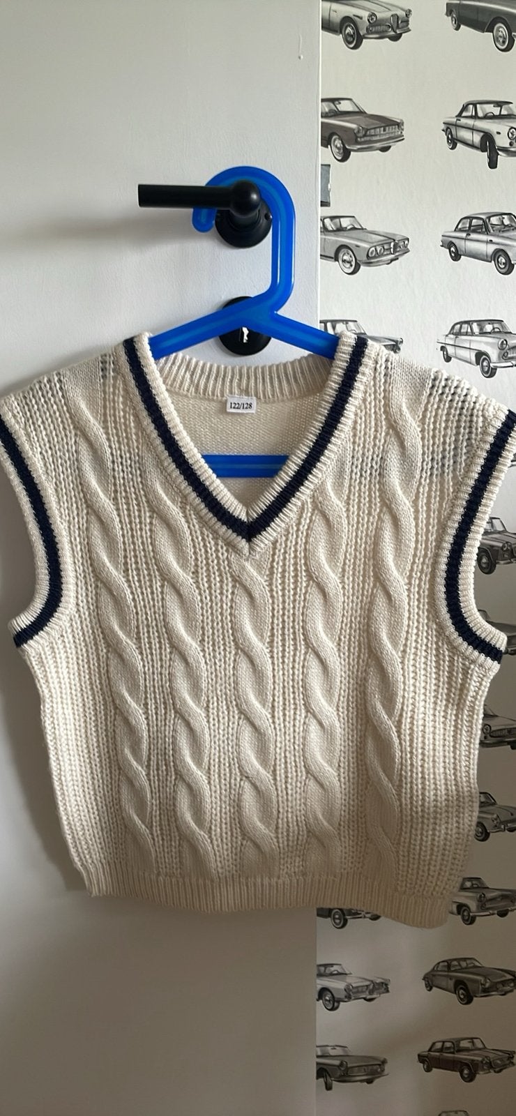 Gebreide debardeur jongens maat 122/128, Kinderen en Baby's, Kinderkleding | Maat 122, Ophalen, Zo goed als nieuw
