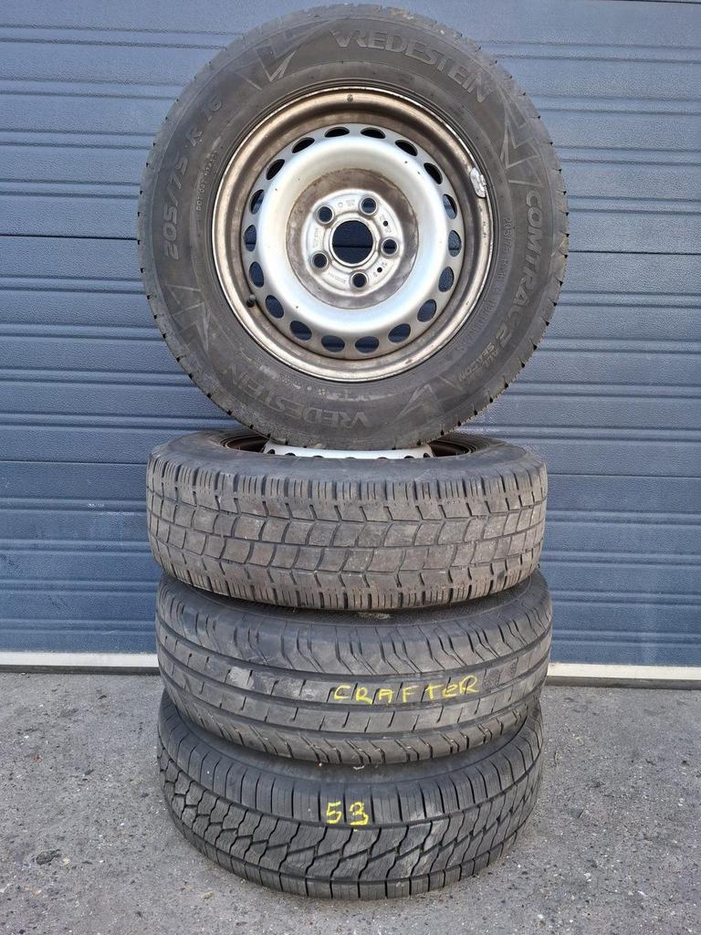 Volkswagen Crafter velgen 205-75-16 5x120 - Set 20.53, Auto-onderdelen, Banden en Velgen, Gebruikt, -, Banden en Velgen, -