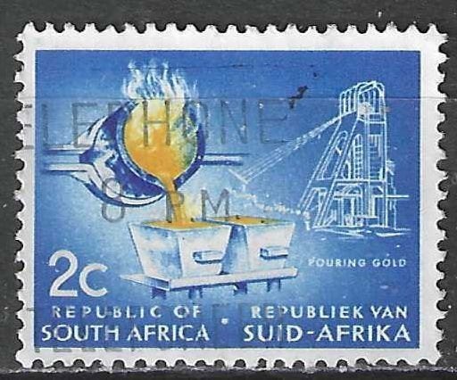 Zuid-Afrika 1961/1962 - Yvert 251 - Gieten van Goud (ST), Postzegels en Munten, Verzenden, Zuid-Afrika, Gestempeld