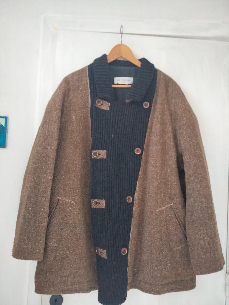 Vintage Dirk Bikkembergs wollen jas – maat 50, Kleding | Heren, Jassen | Winter, Gedragen, Maat 48/50 (M), Bruin, Ophalen