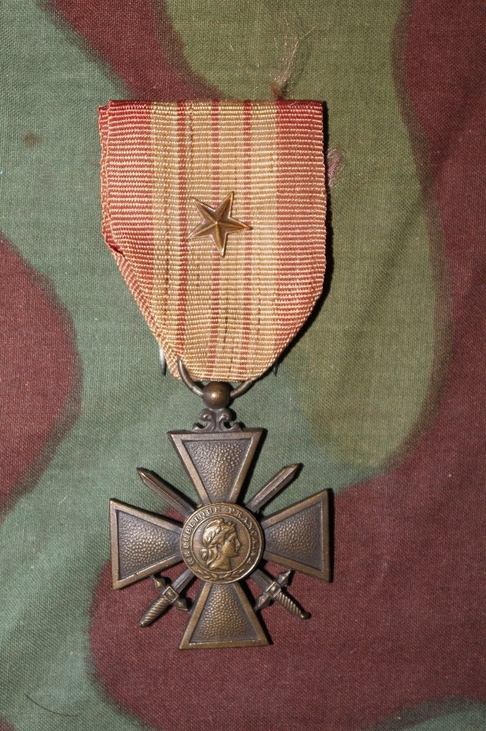 croix de guerre WO II, Envoi, Armée de terre, Ruban, Médaille ou Ailes