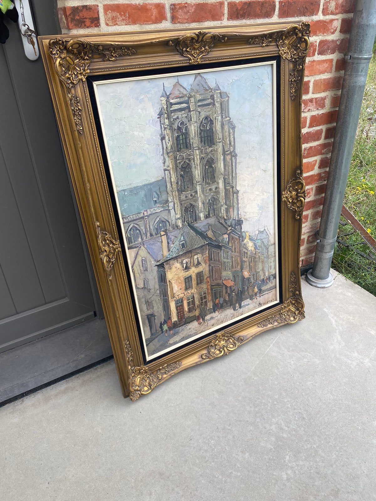 Prachtige antieke vintage olieverfschilderij (Jan Beaufort), Ophalen