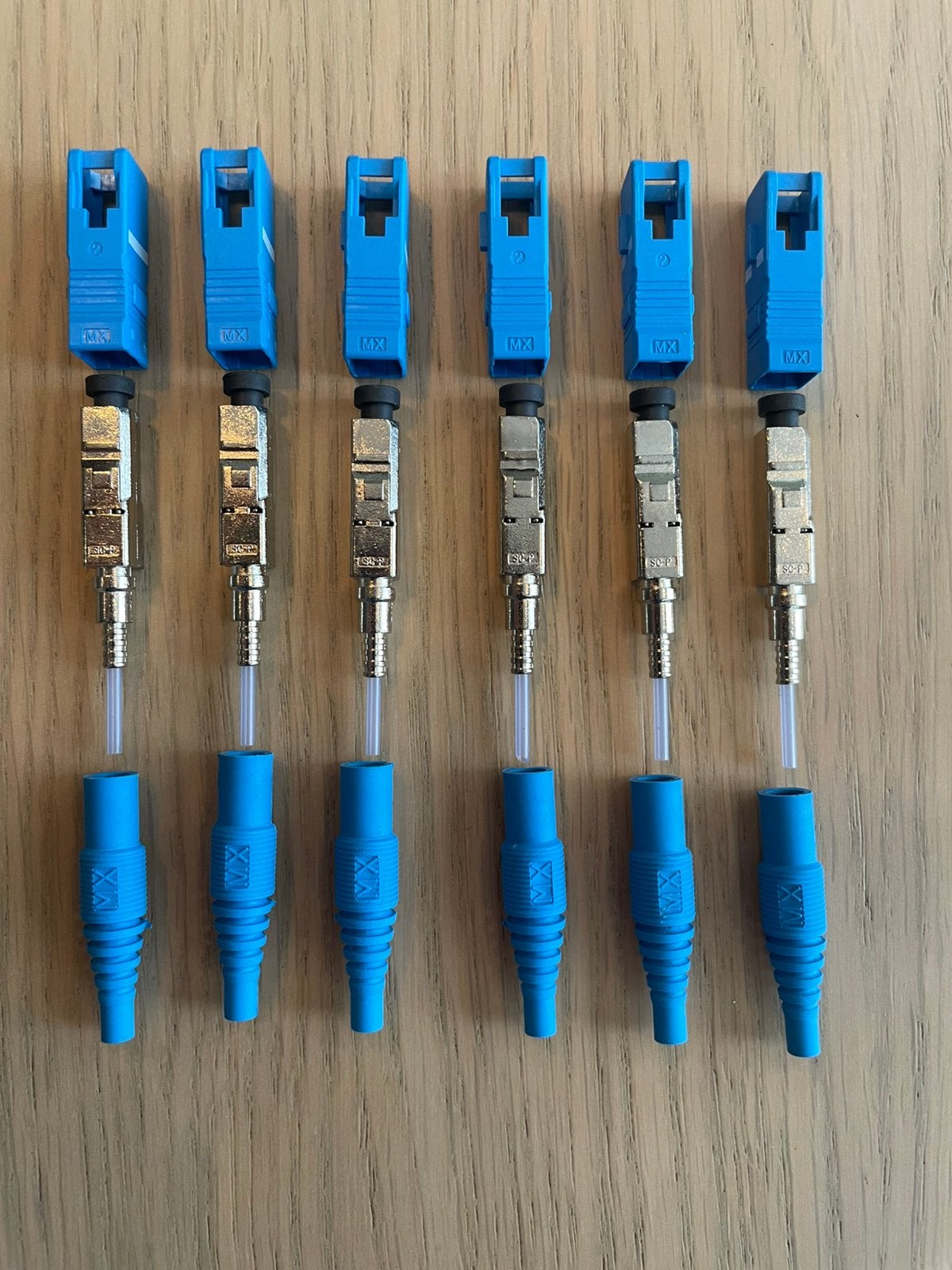 SC-glasvezelconnectors (blauw), Computers en Software, Ophalen of Verzenden, Nieuw