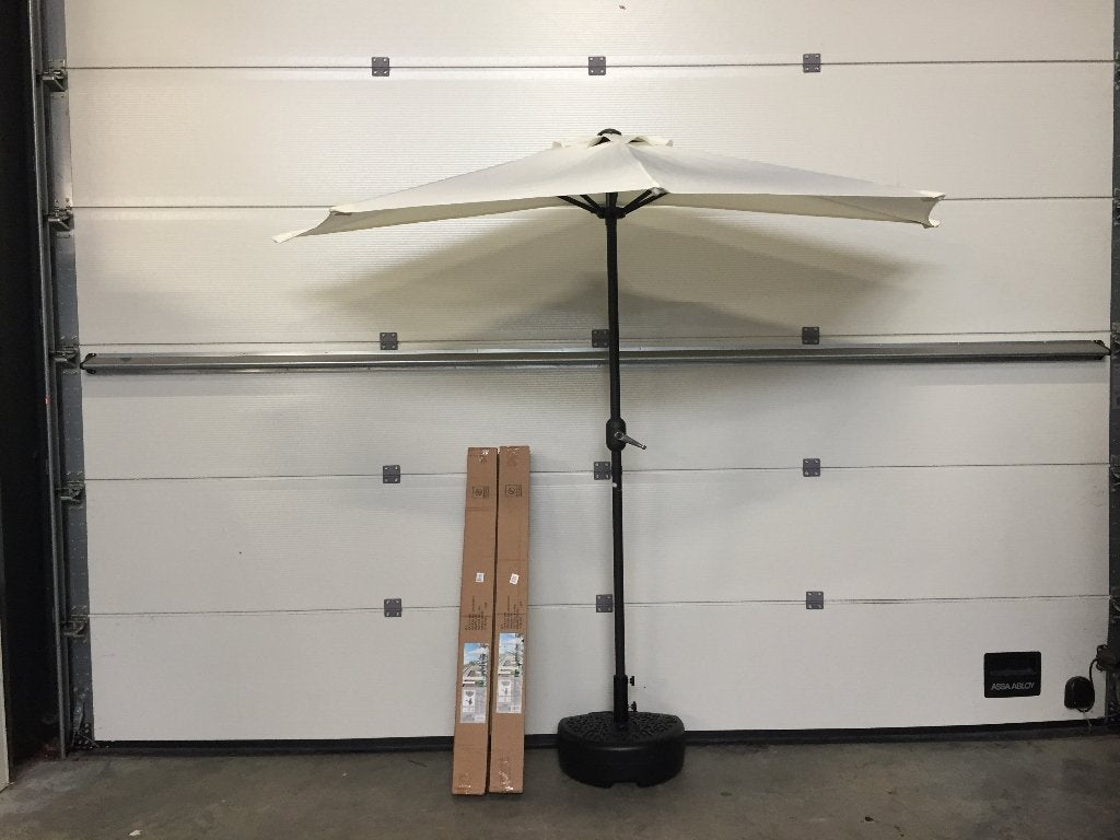 (118) Halve witte parasols in de verpakking, Ophalen, Nieuw