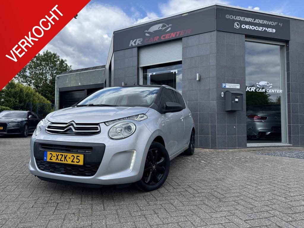 Citroën C1 1.0 e-VTi Feel AIRCO-CRUISE-GROOT SCHERM-NAP, Autos, Citroën, Argent ou Gris, 998 cm³, Euro 6, Entreprise